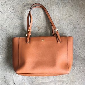 Tory Burch small York leather buckle tote bag